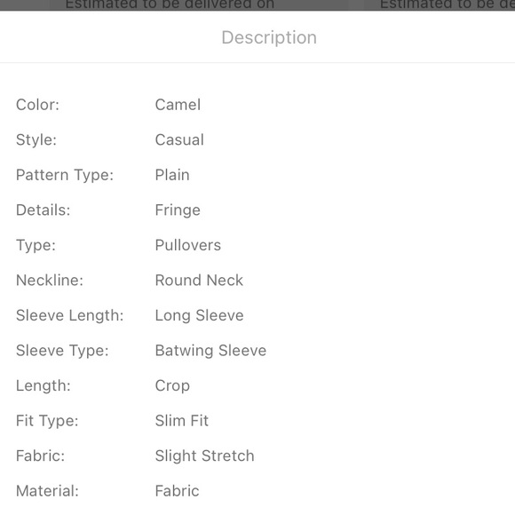 Carmel cropped fringe sweater - Picture 4 of 4